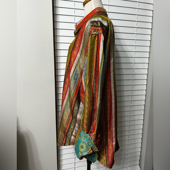 $398 ROBERT GRAHAM SILK LUXURY BUTTON DOWN PAISLEY MEN’S DESIGNER SHIRT SIZE 2XL - Picture 5 of 16